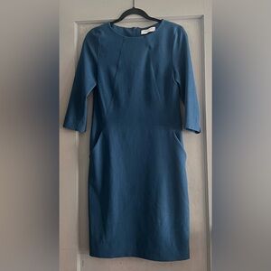 MM Lafleur Teal Long Sleeve Dress